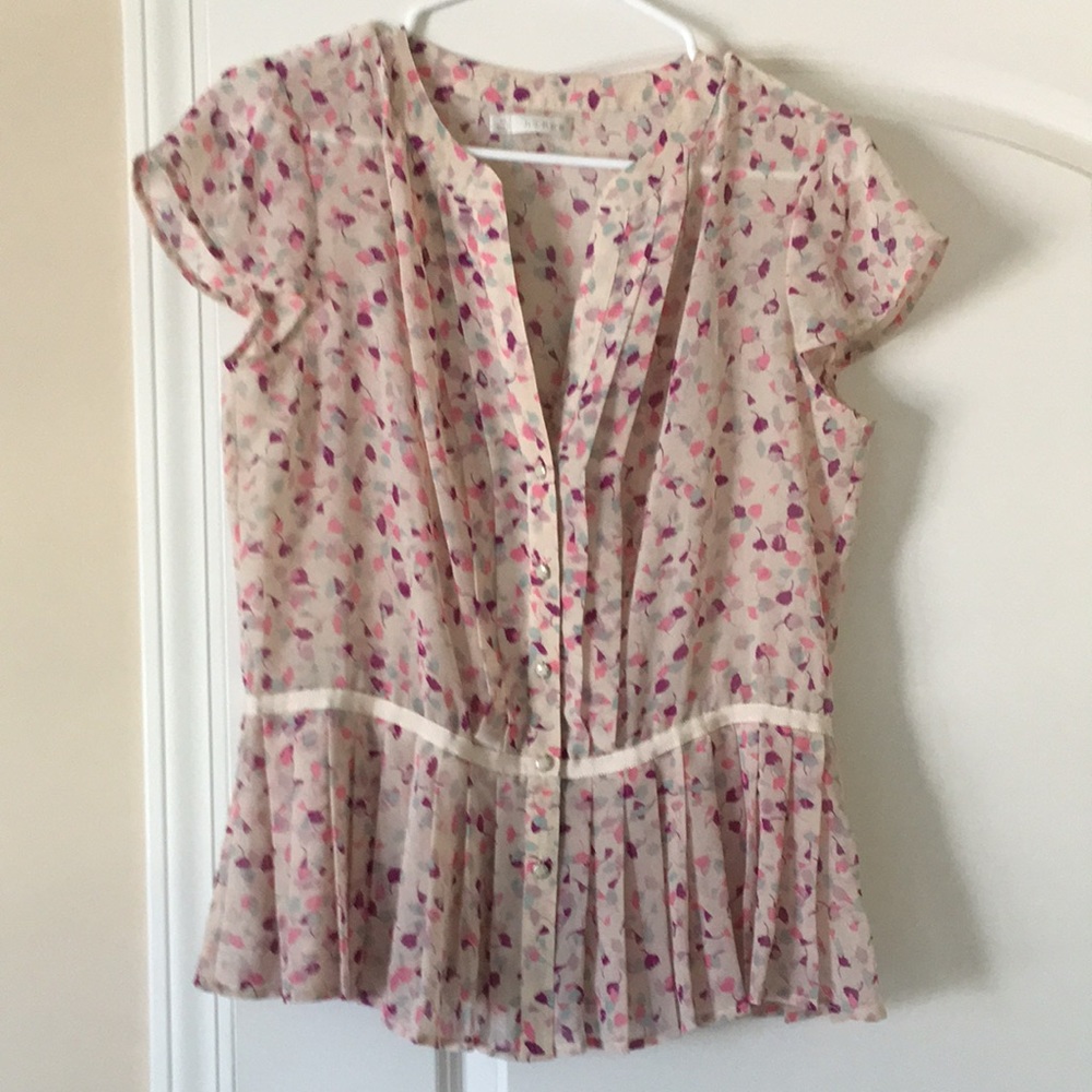 Colorful and fun button up top